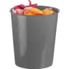 Corbeille à papier q-connect plastique résistant 16l 310x290mm coloris gris opaque