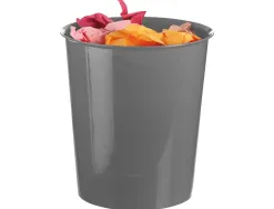 Corbeille à papier q-connect plastique résistant 16l 310x290mm coloris gris opaque