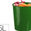 Corbeille à papier q-connect plastique résistant 16l 310x290mm coloris vert opaque