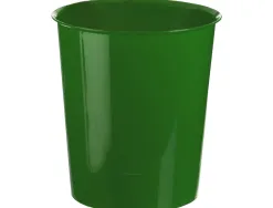 Corbeille à papier q-connect plastique résistant 16l 310x290mm coloris vert opaque
