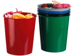 Corbeille à papier q-connect plastique résistant 16l 310x290mm coloris vert opaque