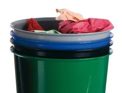 Corbeille à papier q-connect plastique résistant 16l 310x290mm coloris vert opaque