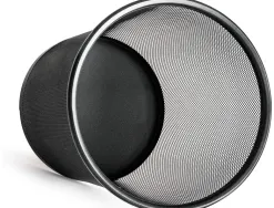 Corbeille à papier q-connect maille métallique 13l 265mm diamètre hauteur 280mm coloris noir