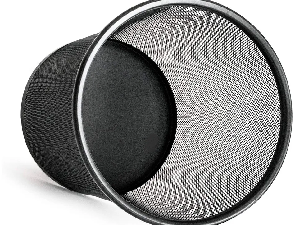 Corbeille à papier q-connect maille métallique 13l 265mm diamètre hauteur 280mm coloris noir