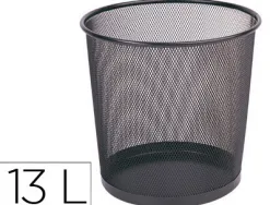 Corbeille à papier q-connect maille métallique 13l 265mm diamètre hauteur 280mm coloris noir