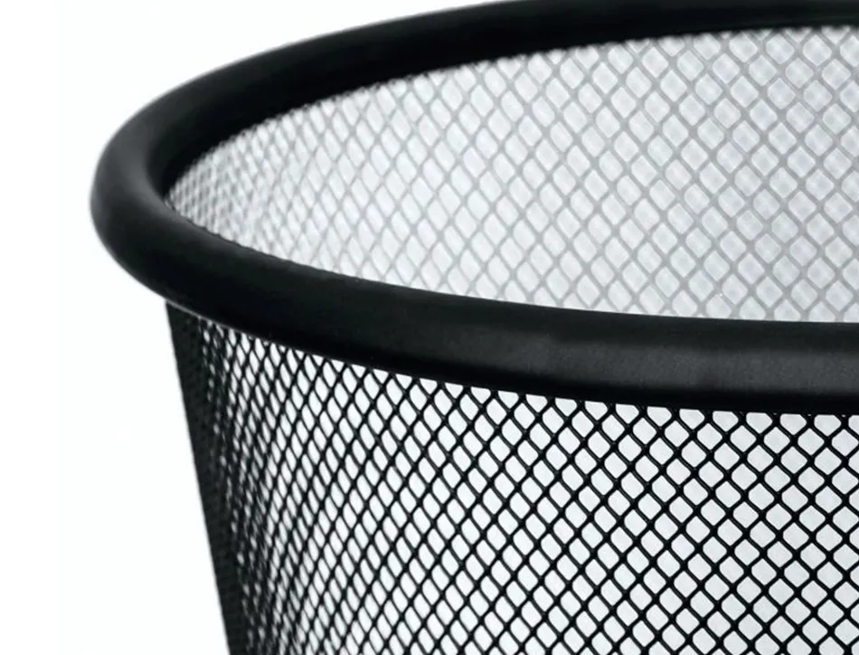 Corbeille à papier q-connect maille métallique 13l 265mm diamètre hauteur 280mm coloris noir