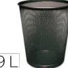 Corbeille à papier q-connect maille métallique forme circulaire 19l 295x345x240mm coloris noir