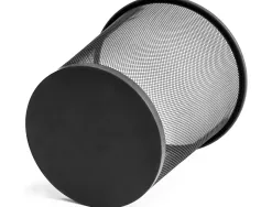 Corbeille à papier q-connect maille métallique forme circulaire 19l 295x345x240mm coloris noir