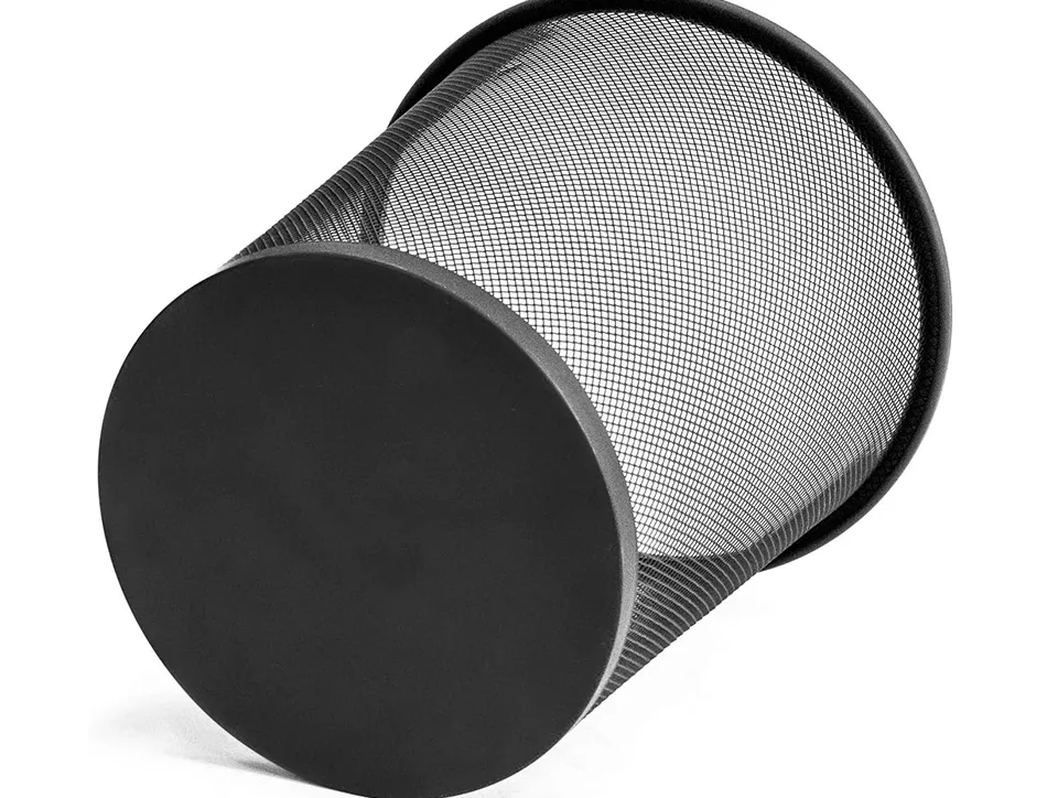Corbeille à papier q-connect maille métallique forme circulaire 8.3l 235x260x190mm coloris noir