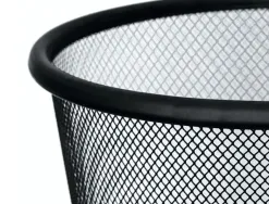Corbeille à papier q-connect maille métallique forme circulaire 8.3l 235x260x190mm coloris noir