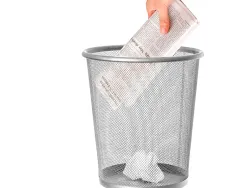 Corbeille à papier q-connect maille métallique forme circulaire 8.3l 235x260x190mm coloris argent