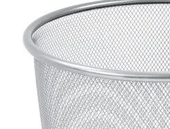 Corbeille à papier q-connect maille métallique forme circulaire 8.3l 235x260x190mm coloris argent