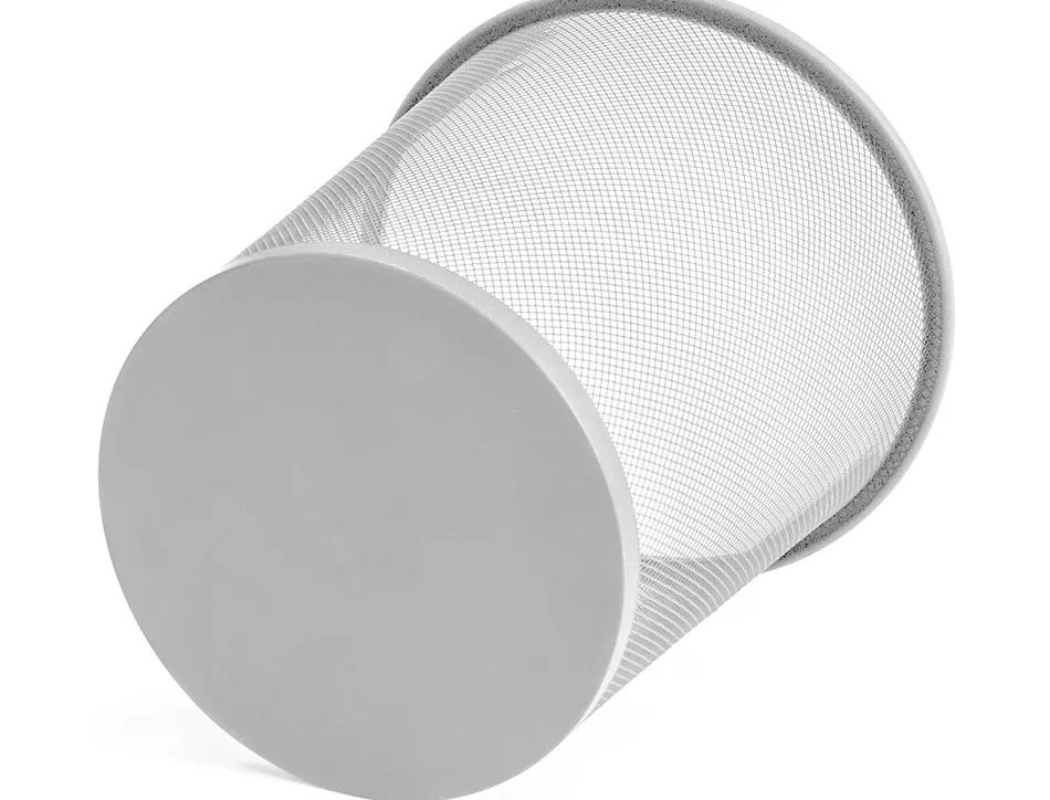Corbeille à papier q-connect maille métallique forme circulaire 19l 295x345x240mm coloris gris