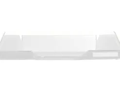 Corbeille a courrier exacompta combo midi polystyrene solide stable superposable a4+ 347x255x65mm cristal glossy