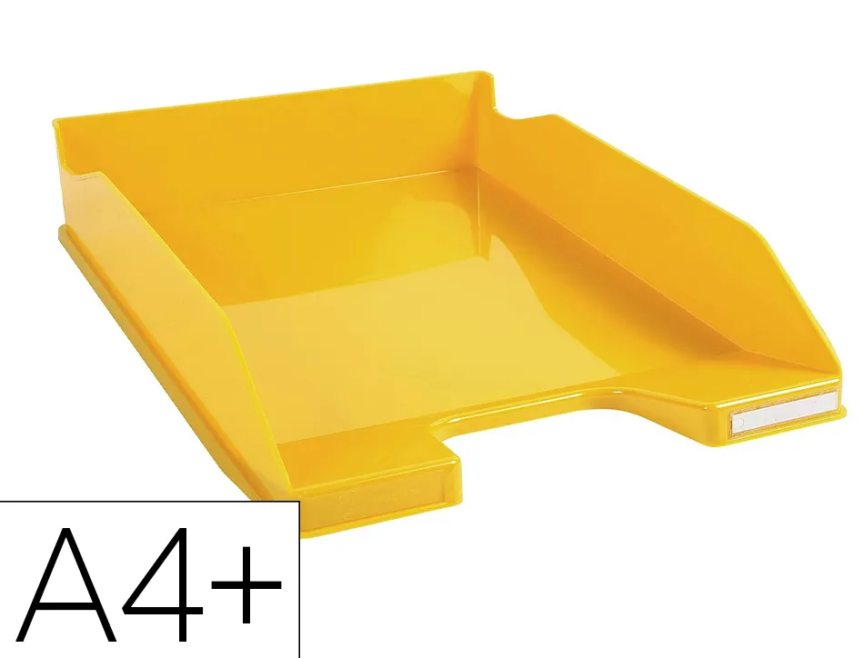 Corbeille a courrier exacompta bee blue plastique recycle a4+ superposable capacite 500f coloris safran