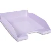 Corbeille a courrier exacompta combo midi pour documents a4 mauve pastel glossy