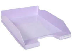 Corbeille a courrier exacompta combo midi pour documents a4 mauve pastel glossy