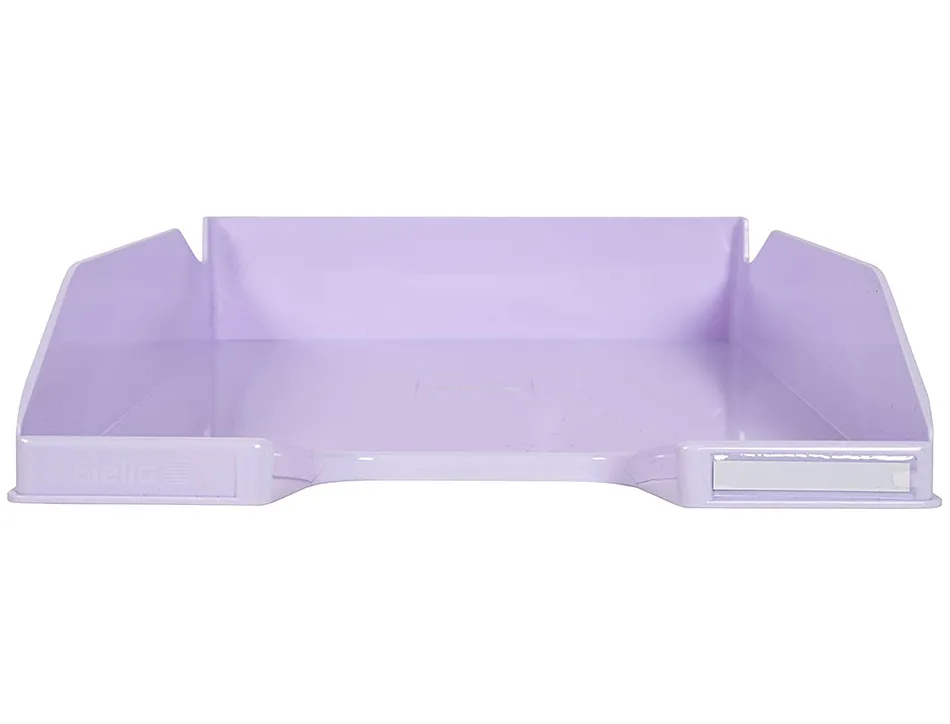 Corbeille a courrier exacompta combo midi pour documents a4 mauve pastel glossy