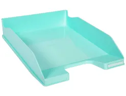 Corbeille a courrier exacompta combo midi pour documents a4 vert pastel glossy