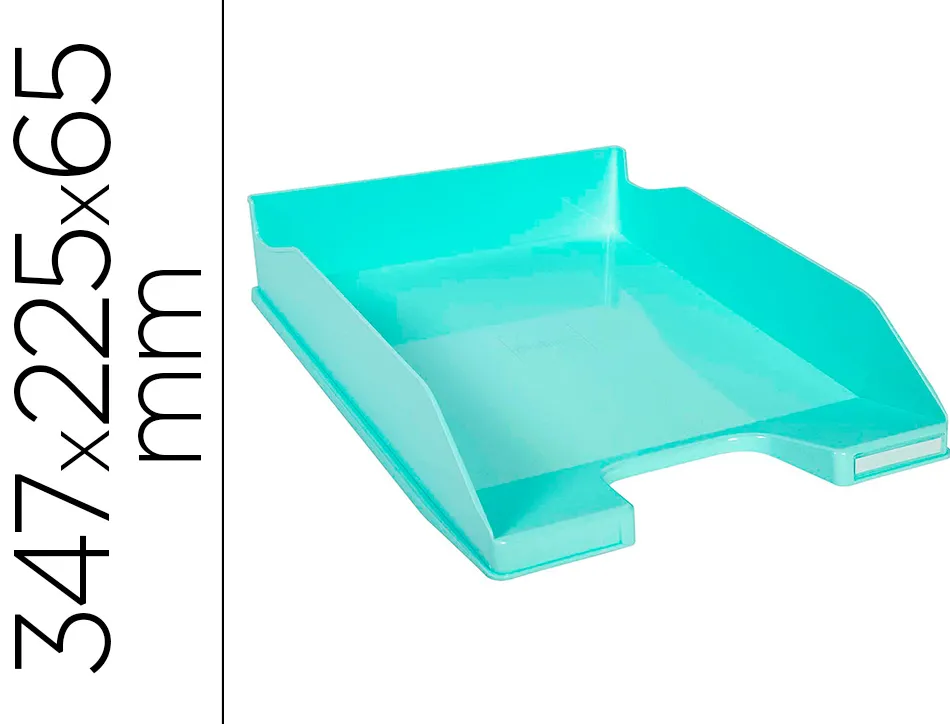 Corbeille a courrier exacompta combo midi pour documents a4 vert pastel glossy