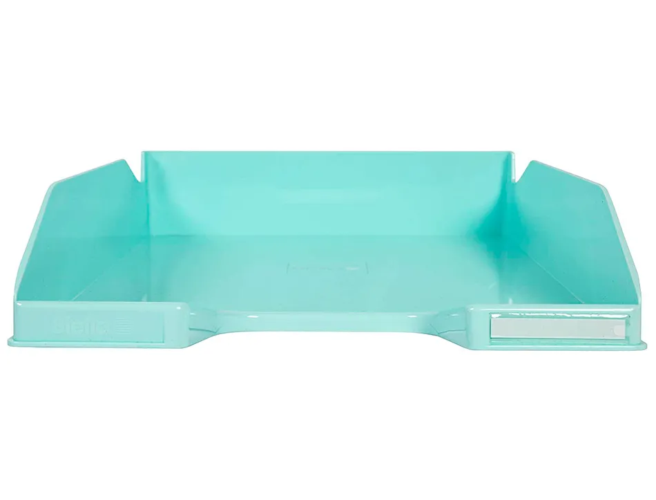 Corbeille a courrier exacompta combo midi pour documents a4 vert pastel glossy