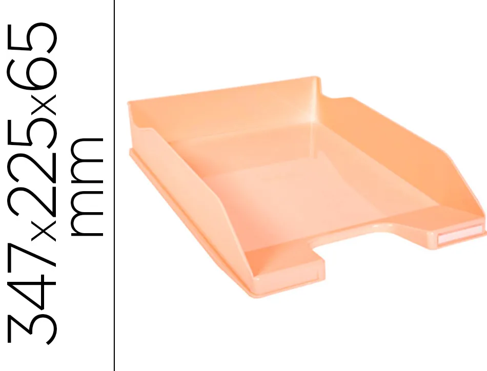 Corbeille a courrier exacompta combo midi pour documents a4 pastel corail glossy