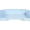 Corbeille a courrier exacompta combo midi pour documents a4 bleu pastel glossy