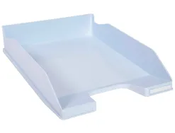 Corbeille a courrier exacompta combo midi pour documents a4 bleu pastel glossy