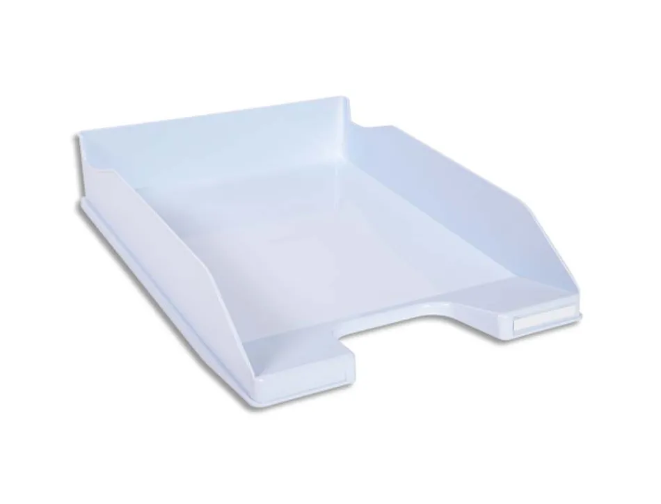 Corbeille a courrier exacompta combo midi pour documents a4 bleu pastel glossy