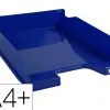 Corbeille a courrier exacompta bee blue plastique recycle a4+ superposable capacite 500f coloris bleu marine