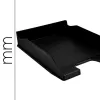 Corbeille a courrier exacompta combo midi polystyrene solide stable superposable a4+ 347x255x65mm coloris noir