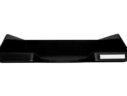 Corbeille a courrier exacompta combo midi polystyrene solide stable superposable a4+ 347x255x65mm coloris noir