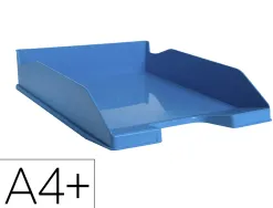 Corbeille a courrier exacompta bee blue plastique recycle a4+ superposable capacite 500f coloris turquoise