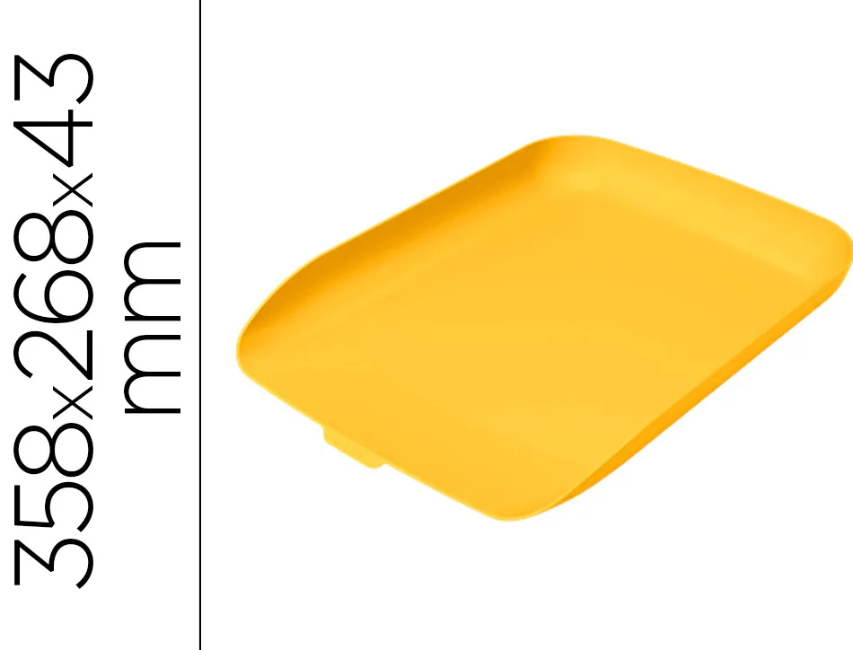 Corbeille a courrier leitz cosy plastique jaune 358x268x43mm