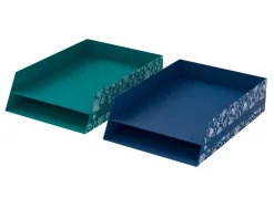 Corbeille a courrier oxford romance 2 niveaux coloris assortis