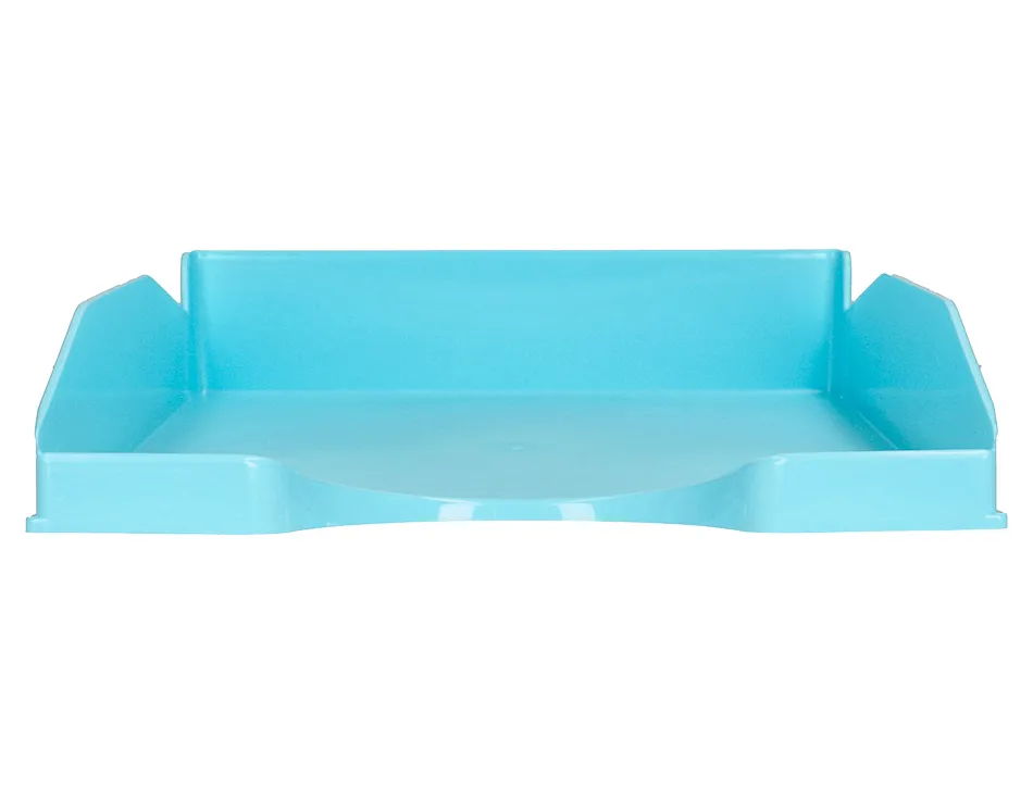 Corbeille a courrier q-connect plastique 240x70x340mm coloris bleu ciel opaque