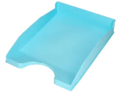 Corbeille a courrier q-connect plastique 240x70x340mm coloris bleu ciel opaque