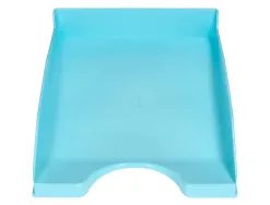 Corbeille a courrier q-connect plastique 240x70x340mm coloris bleu ciel opaque