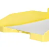 Corbeille a courrier q-connect plastique 240x70x340mm coloris jaune pastel opaque
