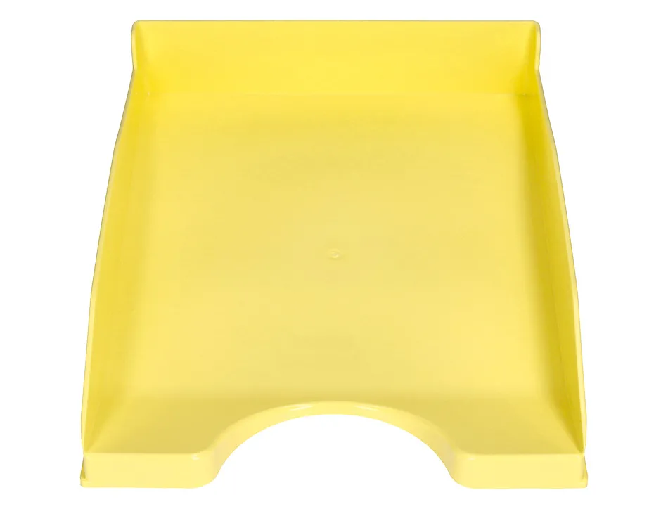 Corbeille a courrier q-connect plastique 240x70x340mm coloris jaune pastel opaque