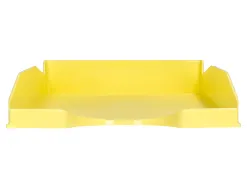 Corbeille a courrier q-connect plastique 240x70x340mm coloris jaune pastel opaque