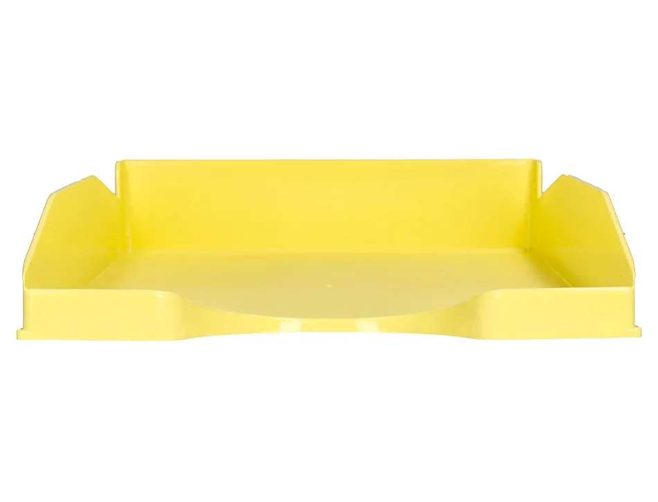 Corbeille a courrier q-connect plastique 240x70x340mm coloris jaune pastel opaque