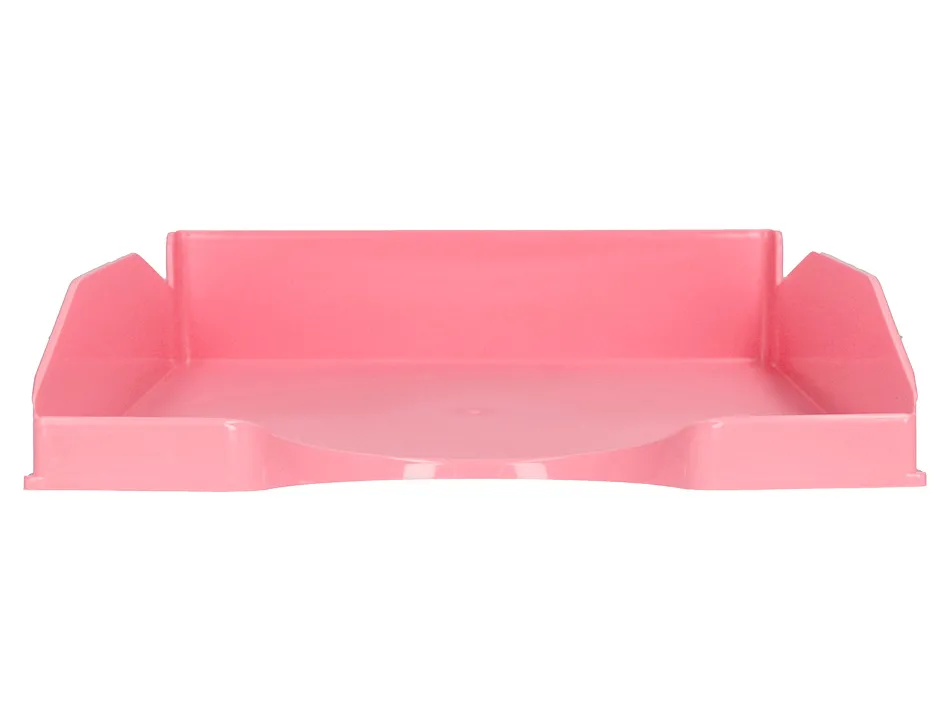 Corbeille a courrier q-connect plastique 240x70x340mm coloris rose pastel opaque