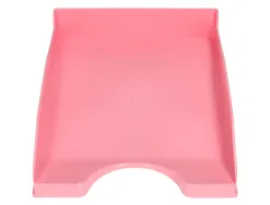 Corbeille a courrier q-connect plastique 240x70x340mm coloris rose pastel opaque