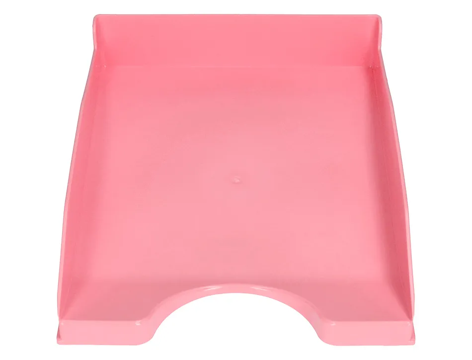 Corbeille a courrier q-connect plastique 240x70x340mm coloris rose pastel opaque