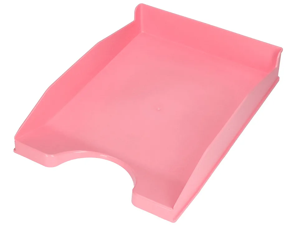 Corbeille a courrier q-connect plastique 240x70x340mm coloris rose pastel opaque