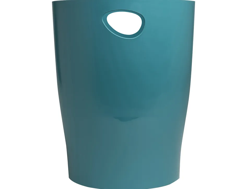 Corbeille a papier exacompta ecobin skandi capacite 15l coloris bleu pacifique