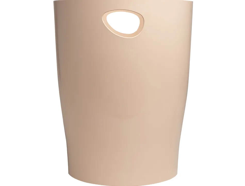 Corbeille a papier exacompta ecobin skandi capacite 15l coloris nude