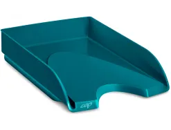 Corbeille courrier cep riviera polystyrene antichoc superposable verticale/escalier 348x257x66mm coloris vert emeraude