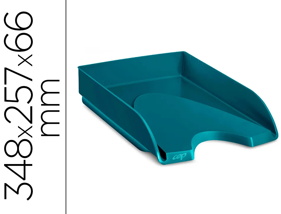 Corbeille courrier cep riviera polystyrene antichoc superposable verticale/escalier 348x257x66mm coloris vert emeraude